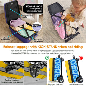 Cookie Monster 4-in-1 Detachable Scooter Luggage