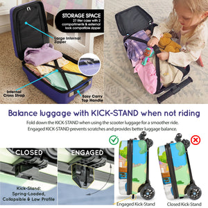 Sesame Street Gang 4-in-1 Detachable Scooter Luggage