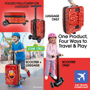 Elmo 4-in-1 Detachable Scooter Luggage
