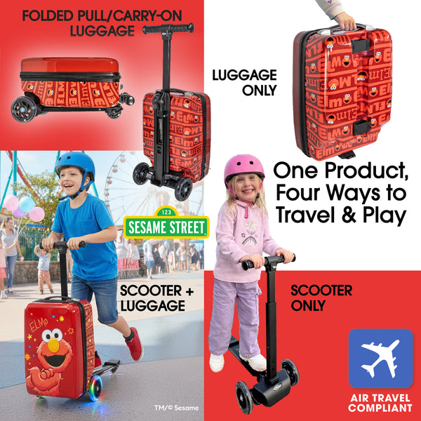 Elmo 4-in-1 Detachable Scooter Luggage
