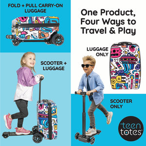 Graffiti 4-in-1 Detachable Scooter Luggage